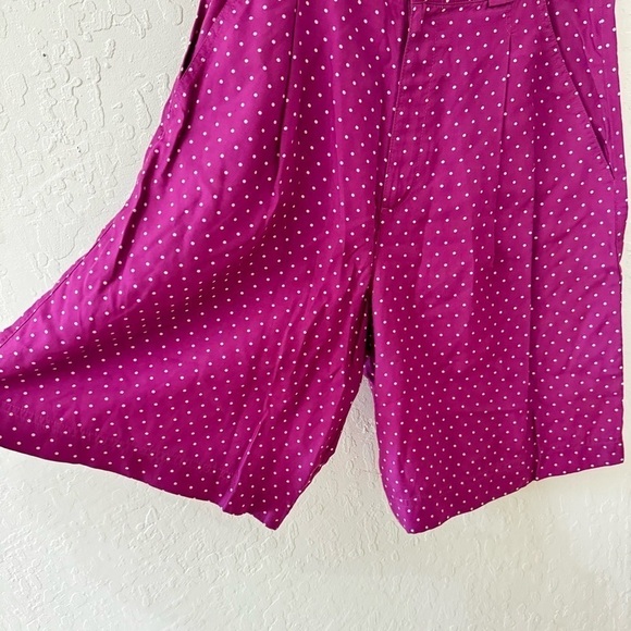 Vintage Gap High Waisted Purple Polka Dot Trouser Shorts Faux Skirt Size 11/12 - Picture 4 of 10